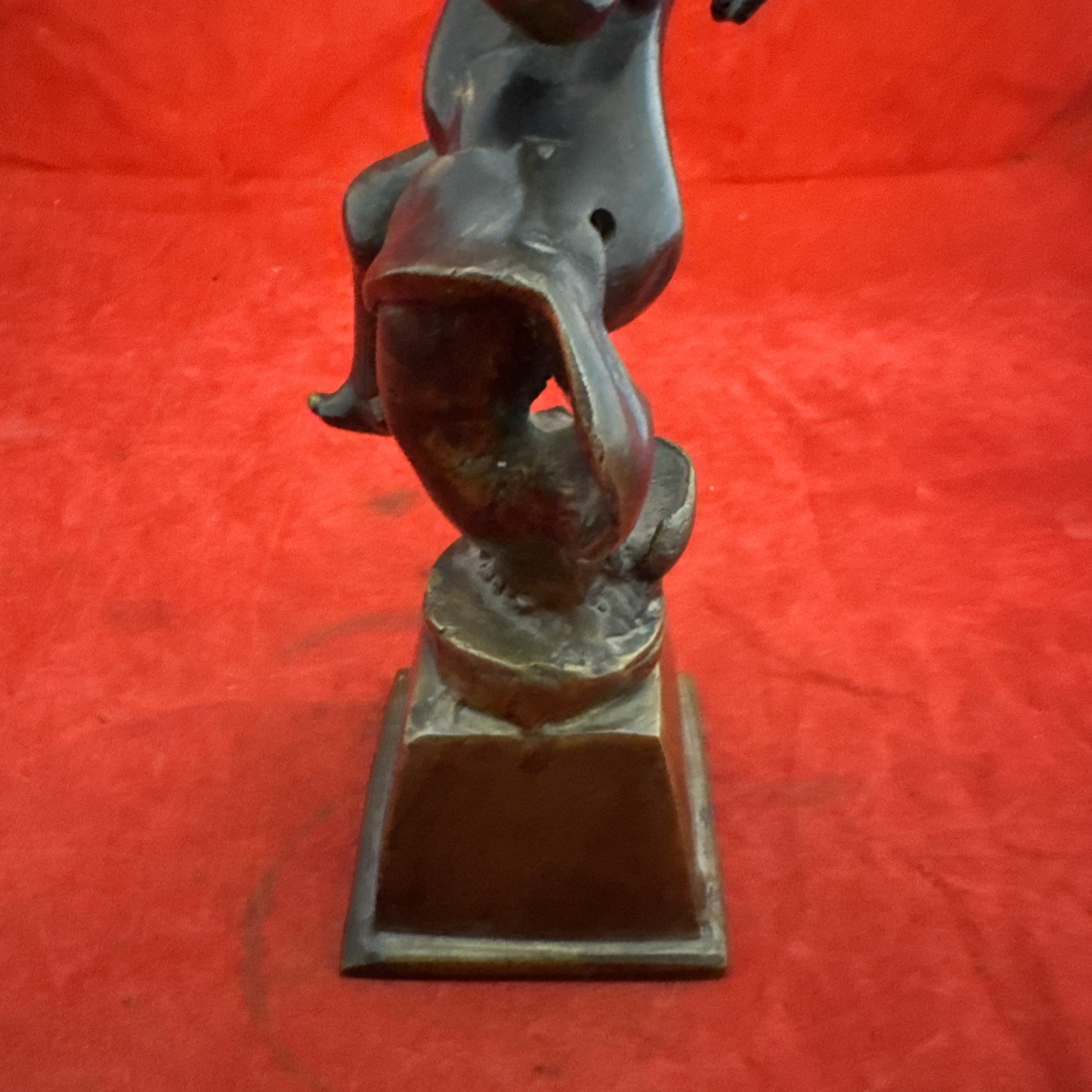 Bronze Cherub Angel Boy Playing Violin 12.5” Tall Heavy