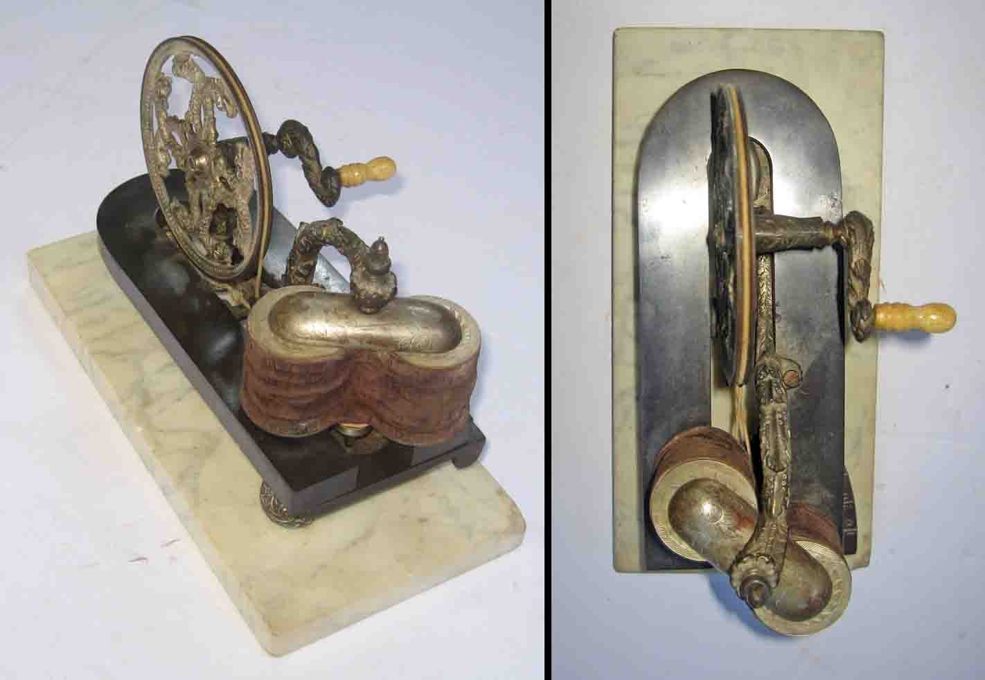 c1850 Marble Base QUACK MEDICAL Electricity GENERATOR by BOURNE & TAYLOR -LONDON