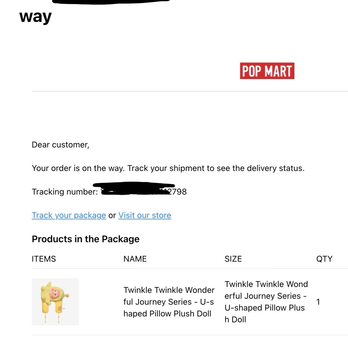 Authentic TWINKLE TWINKLE Wonderful Journey- U-shaped Pillow Plush Doll-UNOPENED