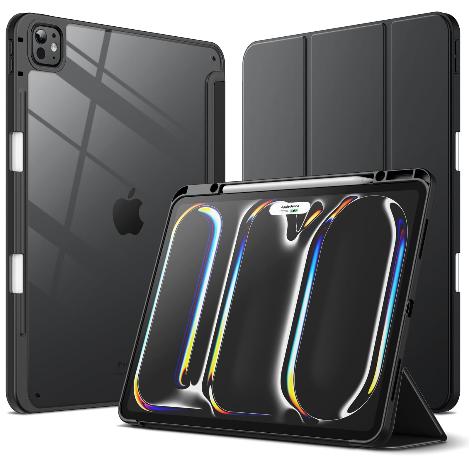 Case for iPad Pro 13-Inch M5/M4 (2025/2024) with Pencil Holder, Auto Wake/Sleep