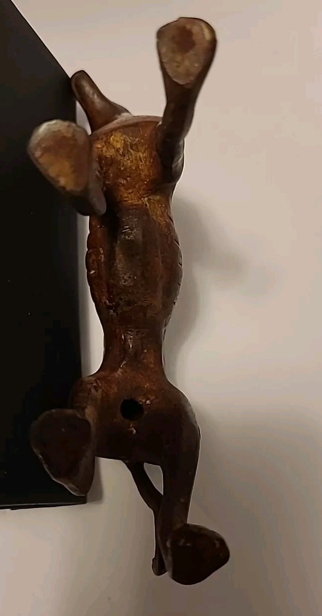 GREYHOUND Dog Figurine/Sculpture 19th C. Bronze 5 1/4" H x 7" L