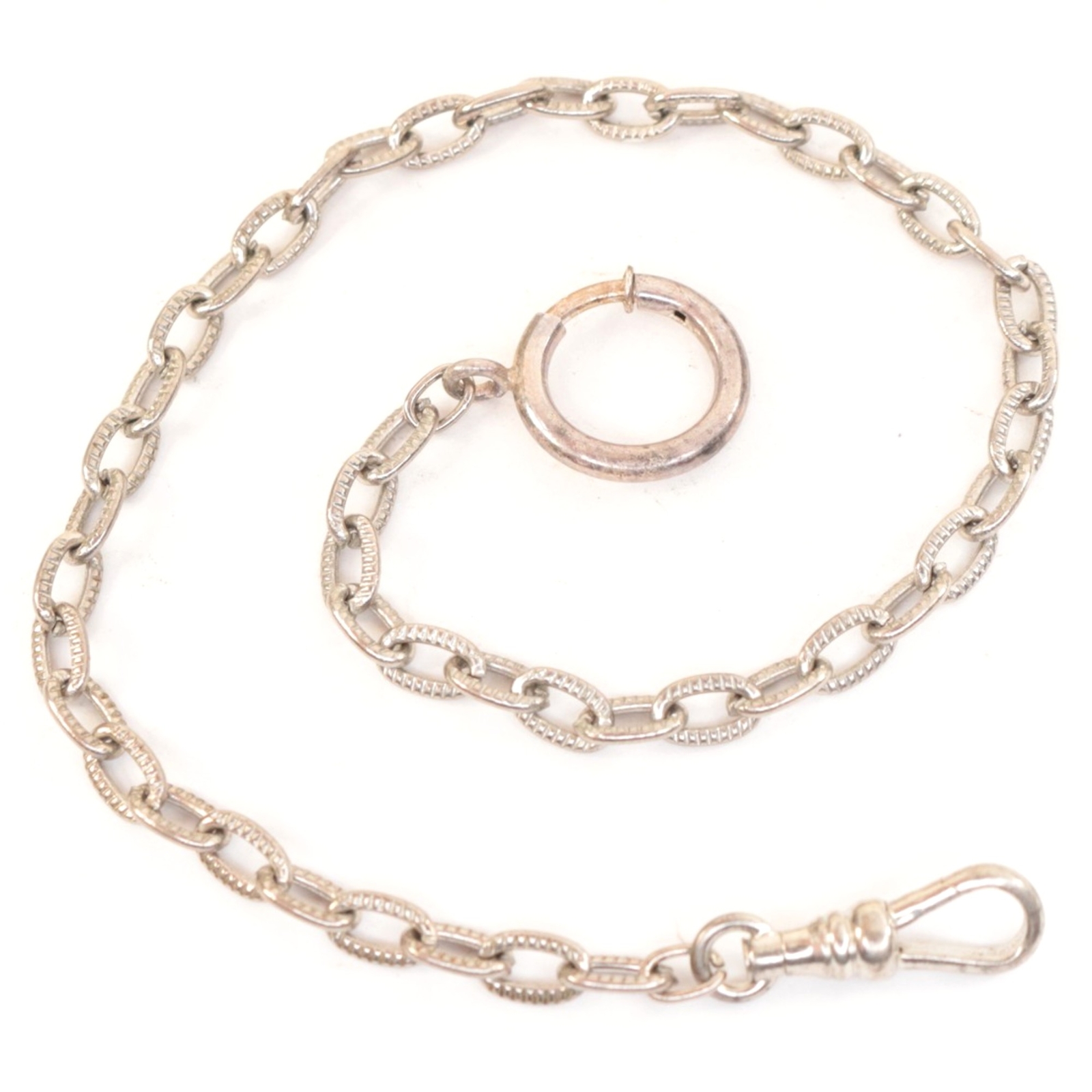 Pocket Watch Chain Vintage 11-13/16 inches Silver Tone - AC51