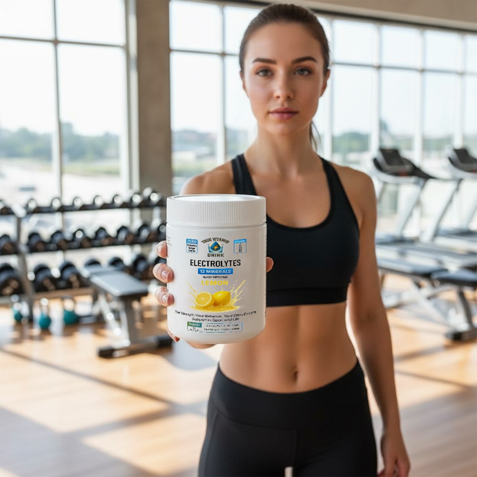 Electrolyte Complex Hydration Powder | 6 Vitamins + 12 Minerals | Lemon Flavor