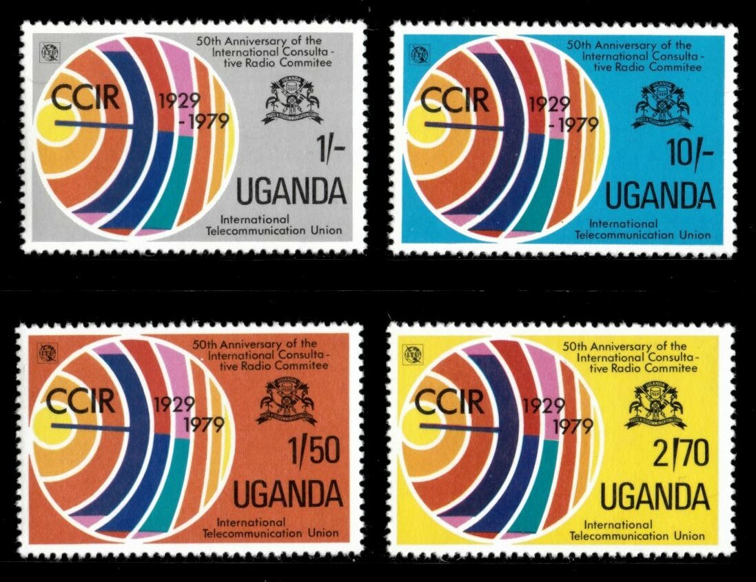 Uganda 1979 - CCIR/ITU ANNIVERSARY RADIO WAVES - Set of 4 (Scott #270-3) - MNH