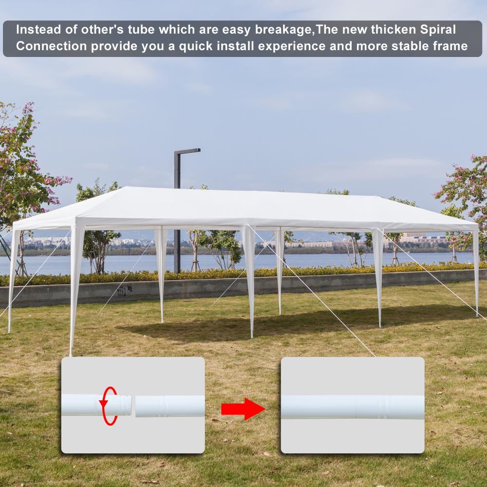 10'x30' Outdoor Canopy Tent Party Wedding Tent Pavilion 8 Removable Walls White