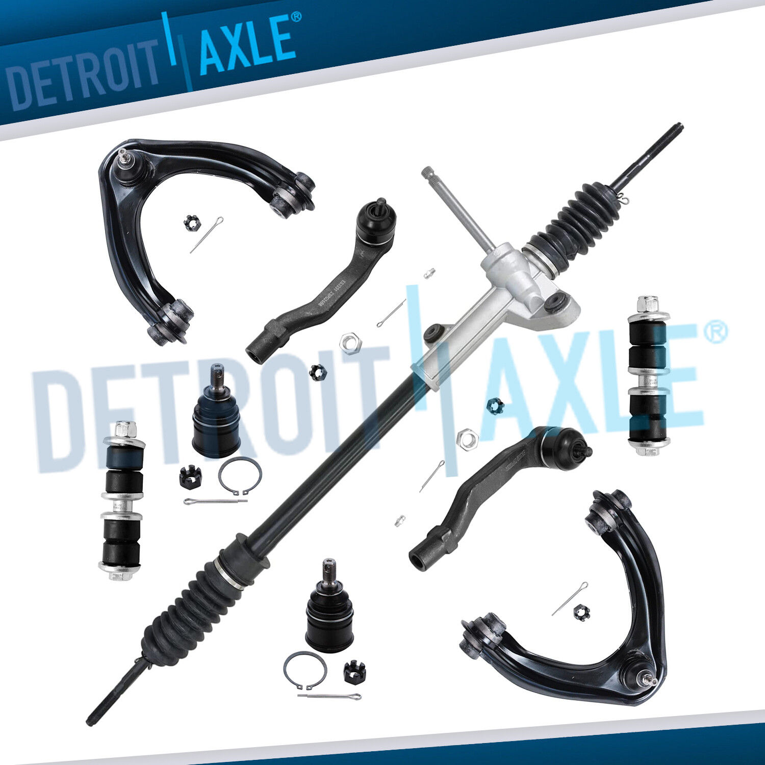 9pc Manual Steering Rack and Pinion Suspension Kit for 1996 - 2000 Honda Civic