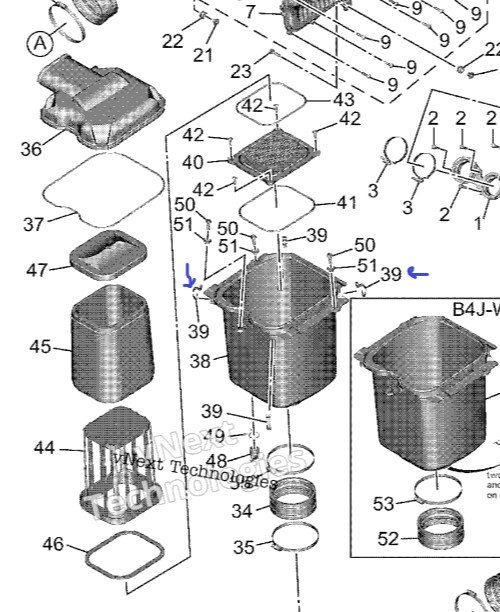 (2) OEM YAMAHA 16-25 GRIZZLY KODIAK 700 RMAX WOLVERINE 18-25 AIR BOX LID CLIPS