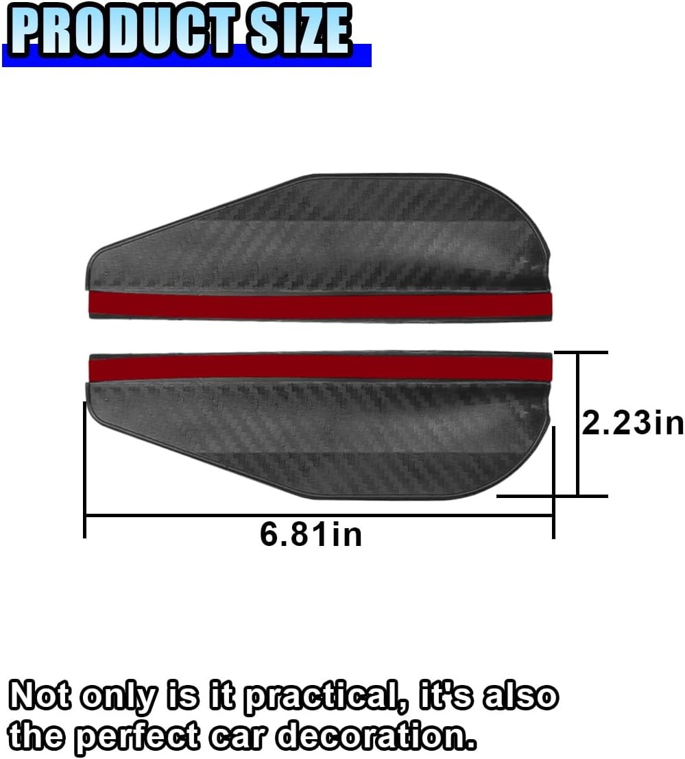 2PCS Car Rear View Mirror Rain Visor Eyebrow- Smoke Visor Guard for Car Side Mir