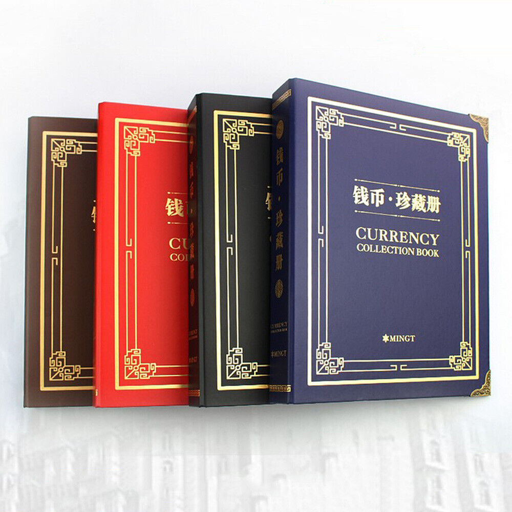 300Pc Pocket Currency Paper Money Album Banknote Storage Collection Holder Album