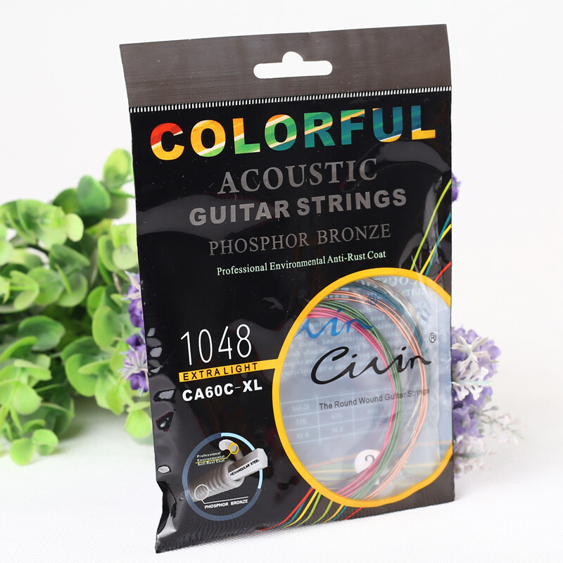 1-2 Sets Guitar Strings 6-12PCS Replacement Steel String for Acoustic Guitar US