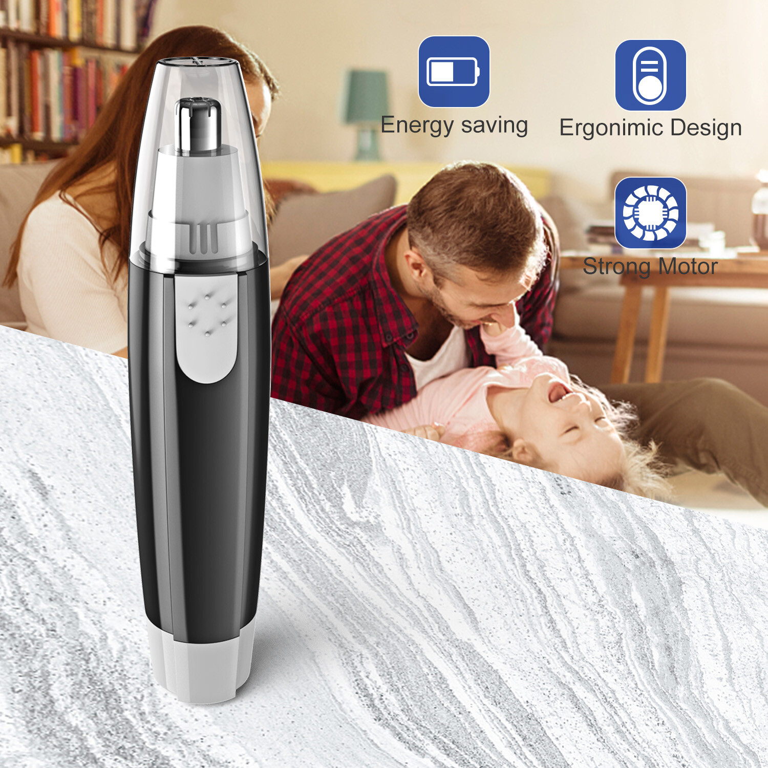 Electric Nose Ear Hair Trimmer Face Eyebrow Mustache Beard Shaver Clipper Unisex