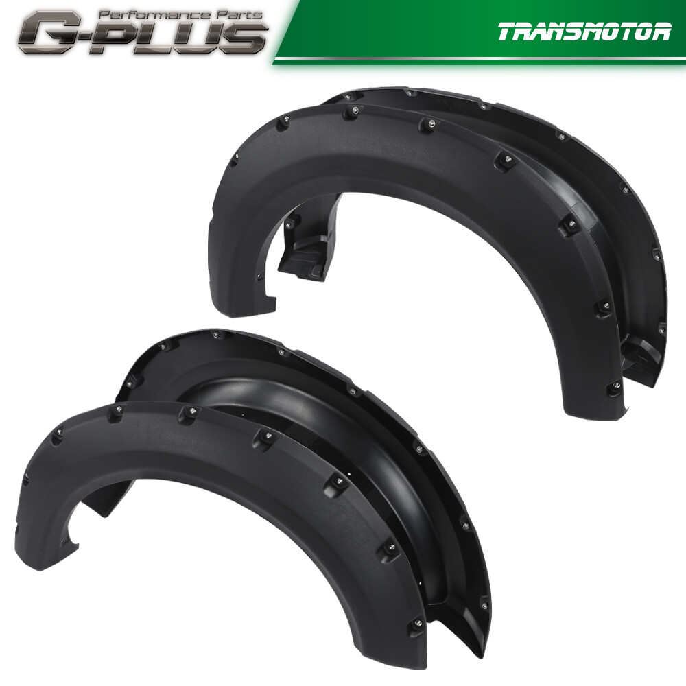 [4PCS] FIT FOR 2009-2014 FORD F150 POCKET-RIVETED STYLESIDE WHEEL FENDER FLARES