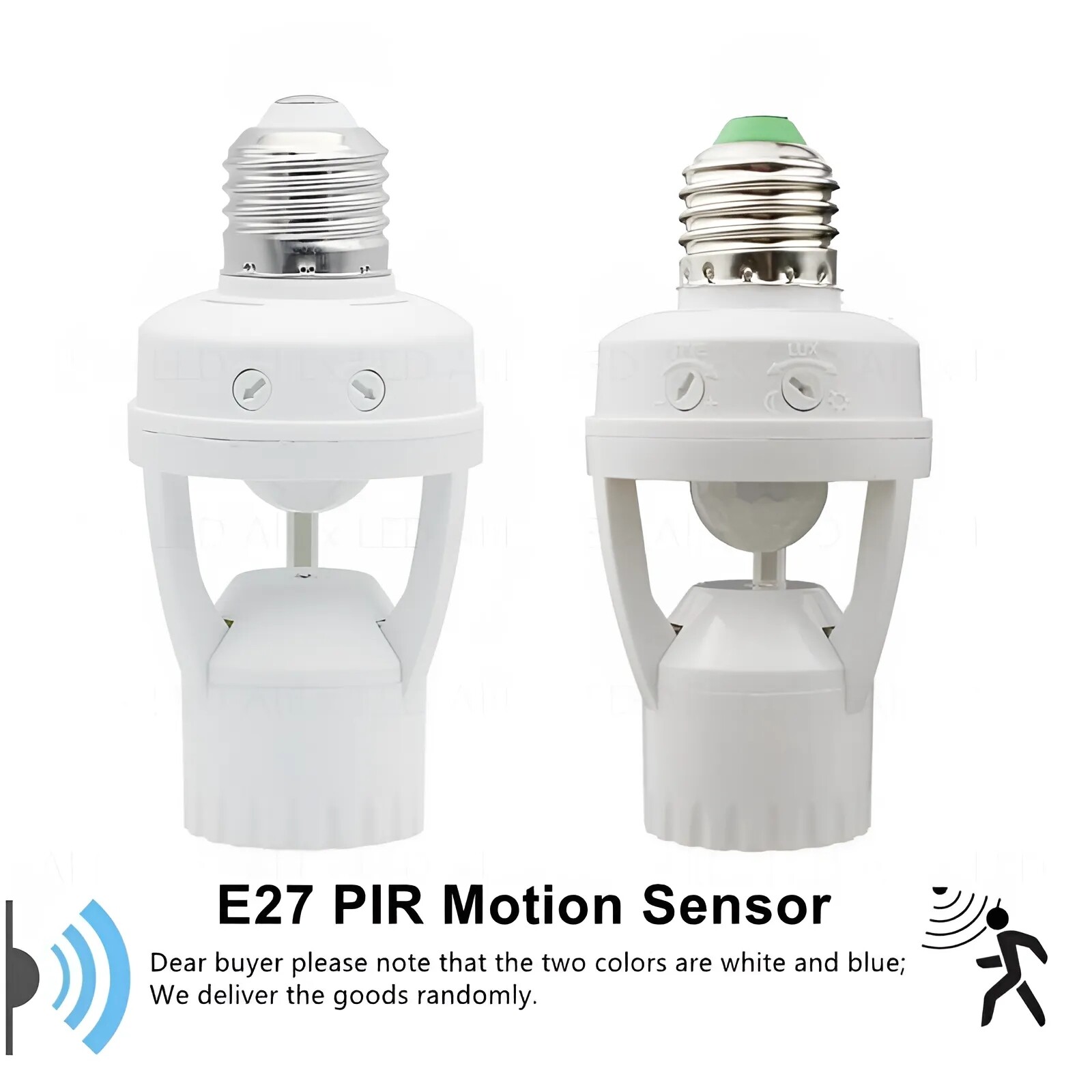 Infrared PIR Motion Sensor E27 LED Light Lamp Bulb Holder Socket Switch 110/220V