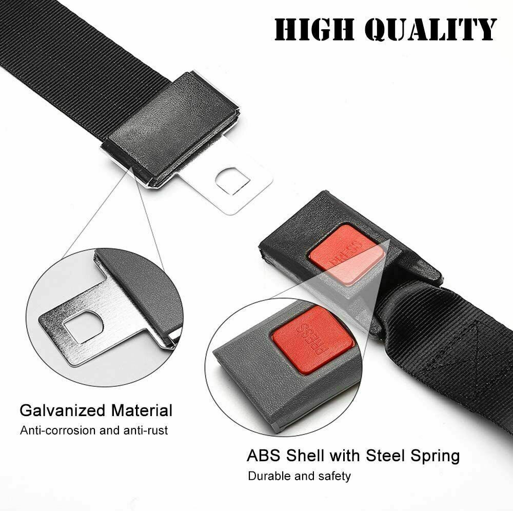2Pack Universal Lap Seat Belt 2 Point Adjustable Retractable Car Single Seat Lap