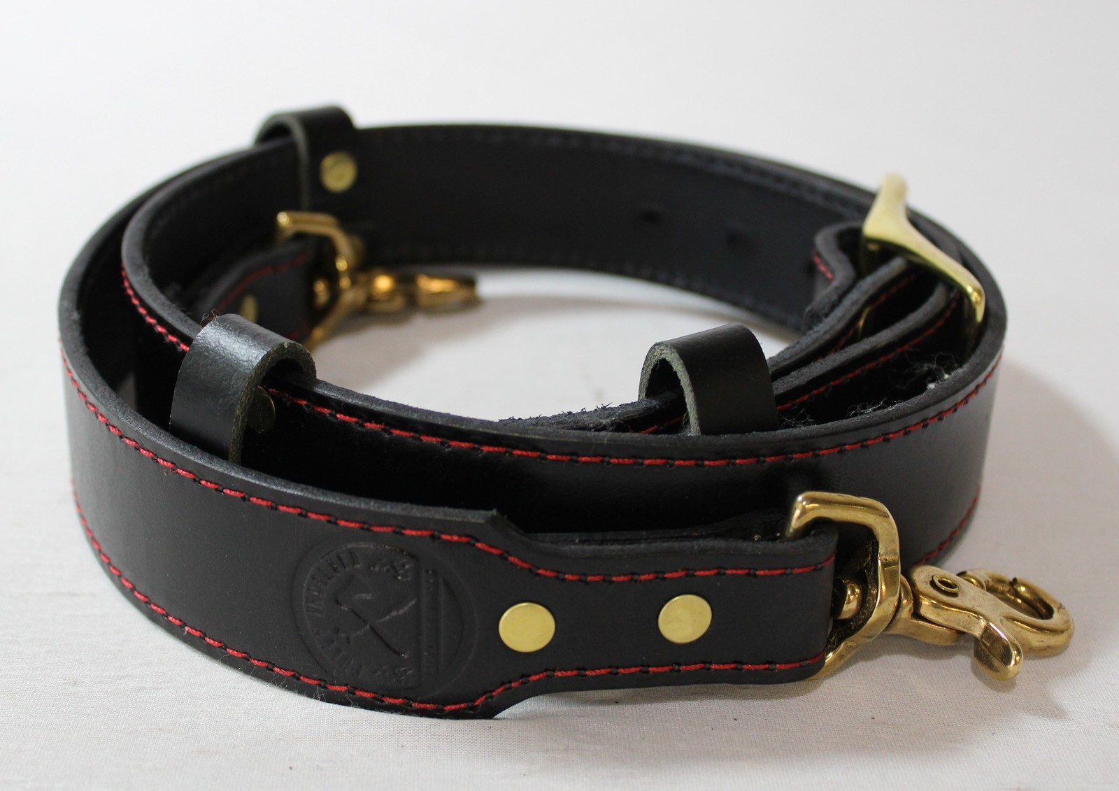 Fully Involved Leather Unisex Leather Radio Strap AC2 Black Size XS (54"-60")