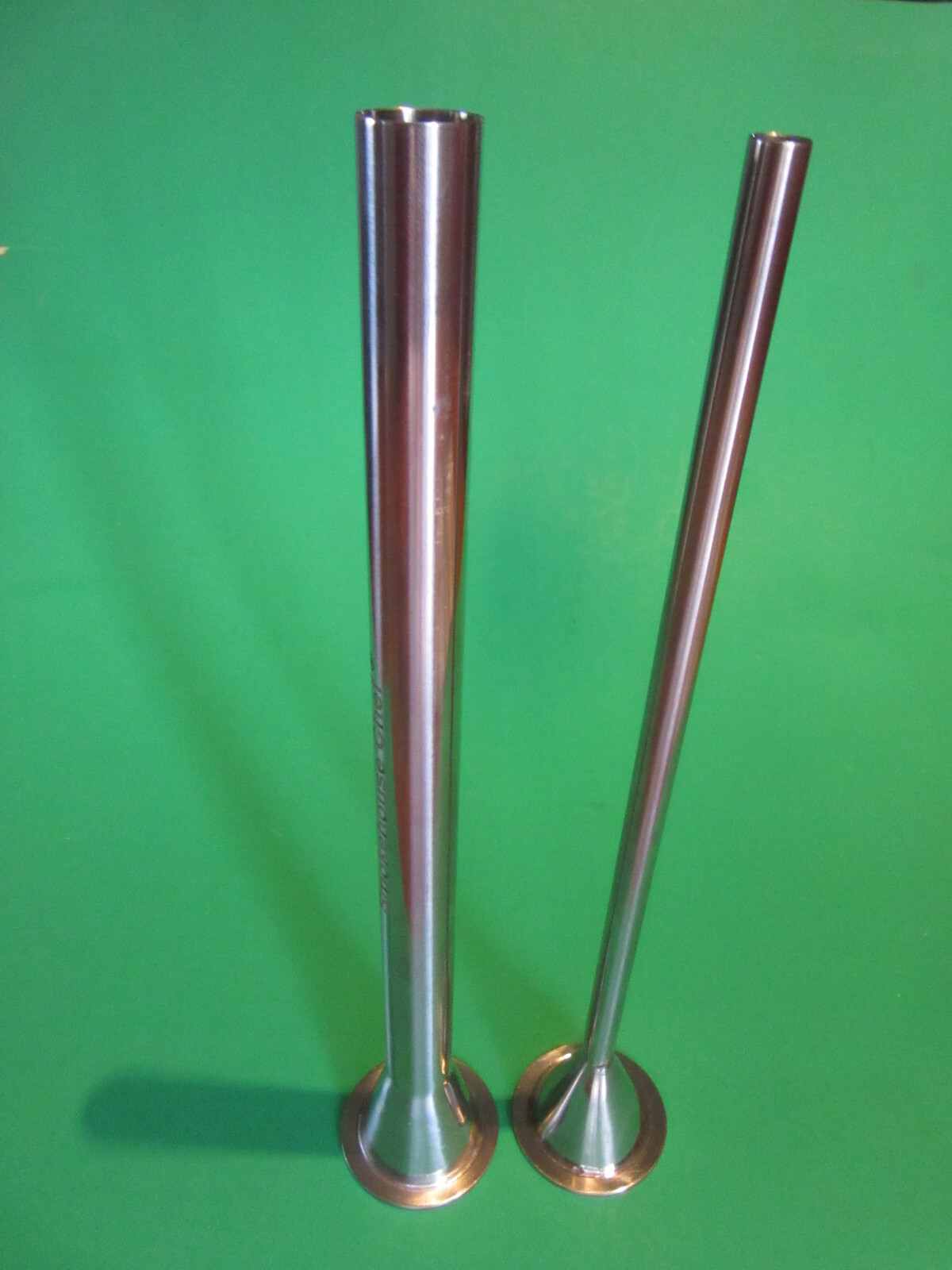 12" LONG  2-Pc Set  Sausage stuffing tubes 2" base 3/8" & 3/4" dia for VEVOR LEM