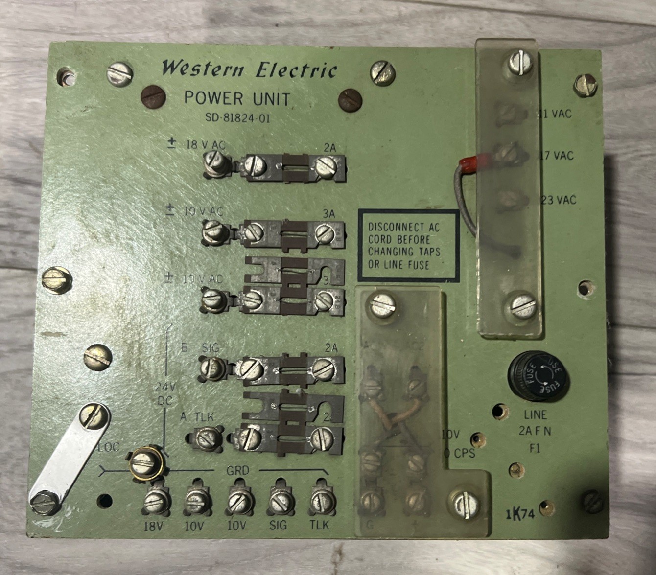 WESTERN ELECTRIC POWER UNIT SUPPLY SD-81824-01 Untested