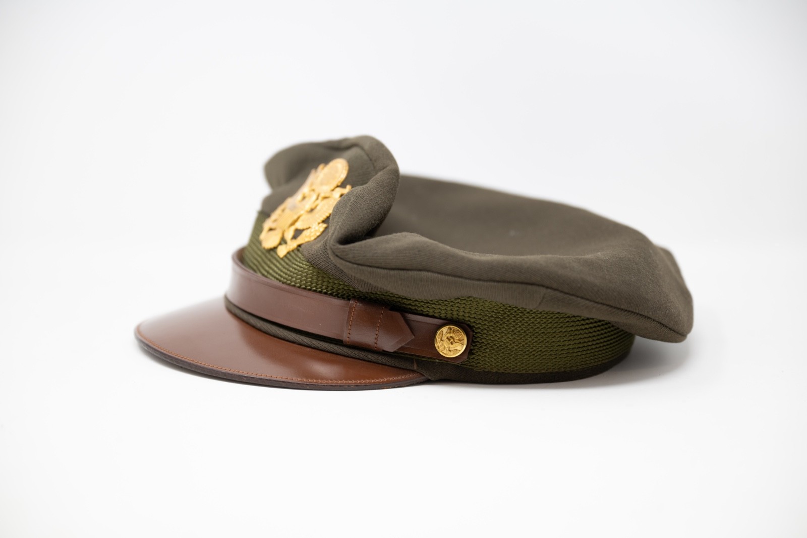 WWII US Army Air Force Officers Visor Crusher Cap Original GREAT CONDITION 7 1/4