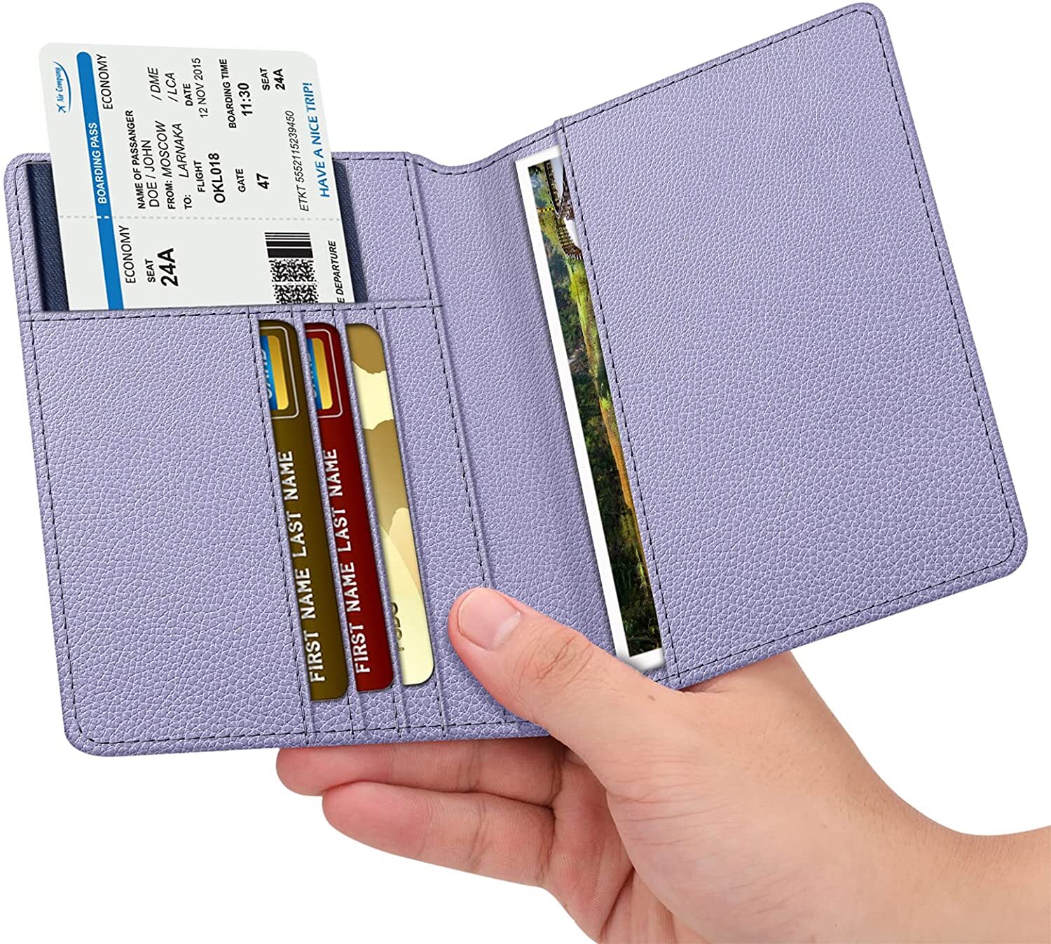 Slim Leather Travel Passport Wallet Holder RFID Blocking ID Card Case Cover USA