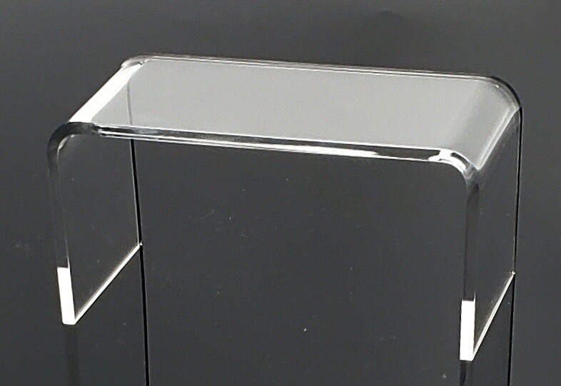 T'z Tagz Collectible Toy Figure Display Stand Clear Acrylic Decor Riser Lot of 2