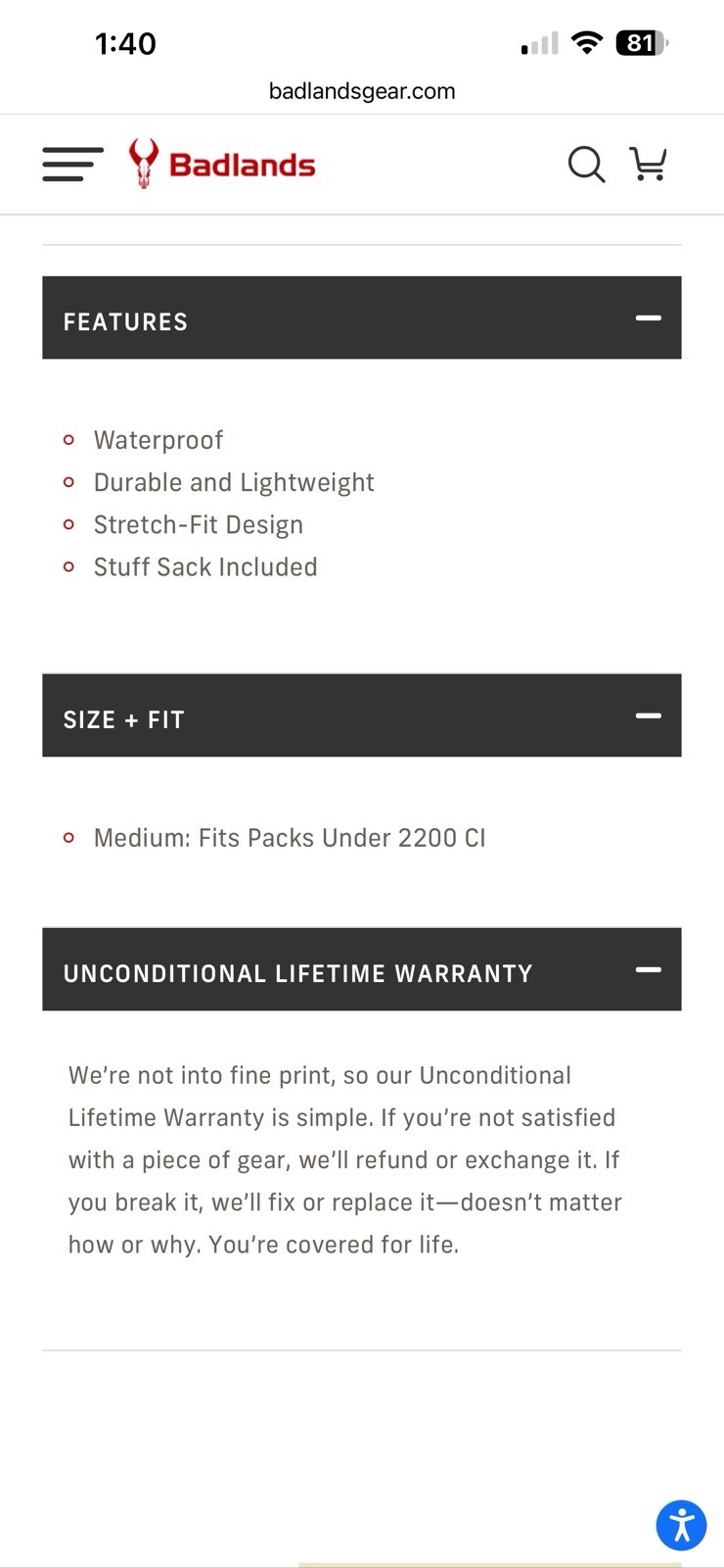 New BADLANDS APPROACH FX Pack Rain Cover MEDIUM Camo