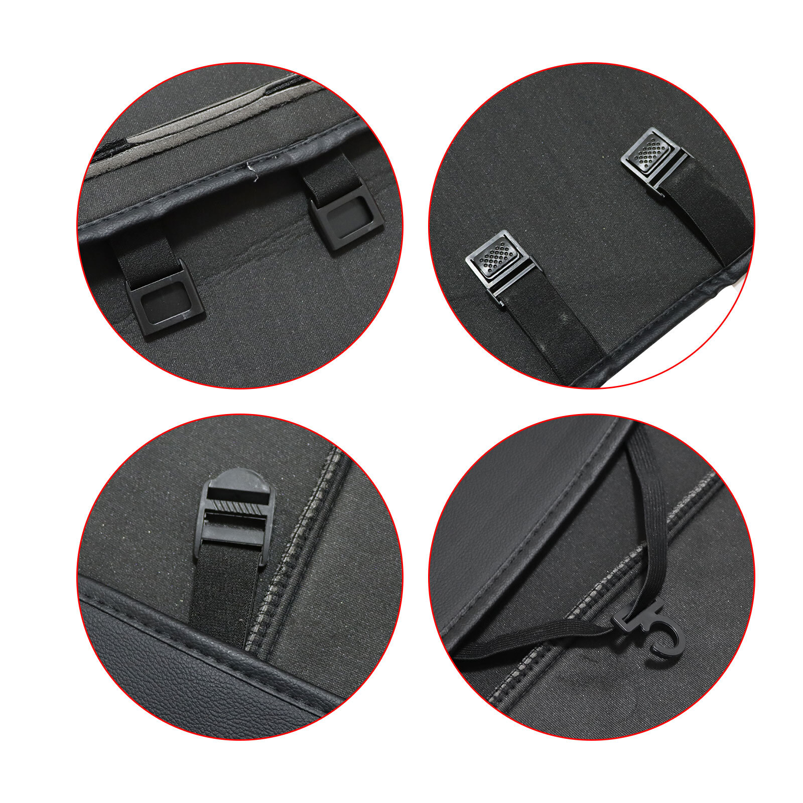 For 2007-2021 Chevy Silverado GMC Sierra 1500 5-Seat Cover Full Set Leather Pad