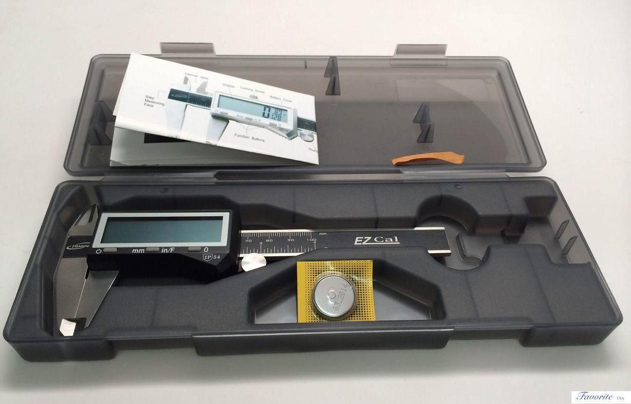 IGAGING 4" DIGITAL ELECTRONIC CALIPER X-LARGE DISPLAY GAUGE INCH/FRACTIONAL