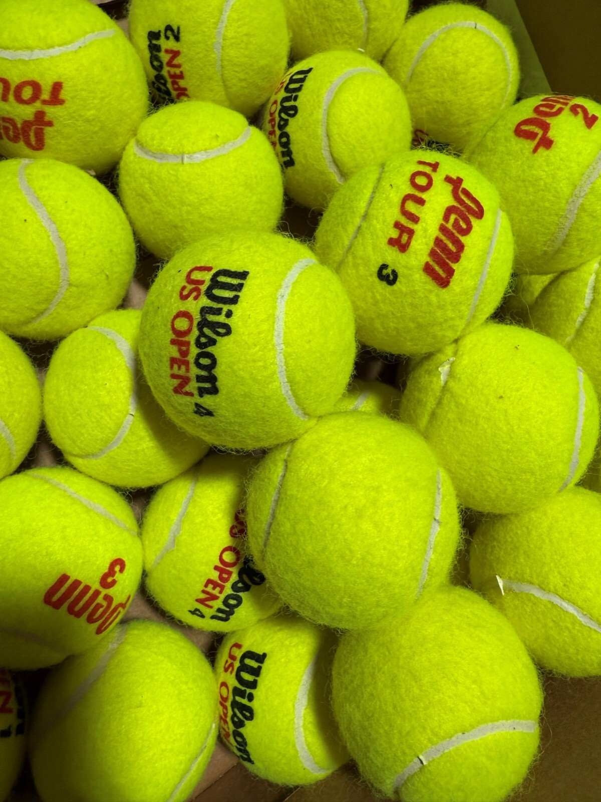 Assortment Of Un-Used Tennis Balls, 12 Ball Set