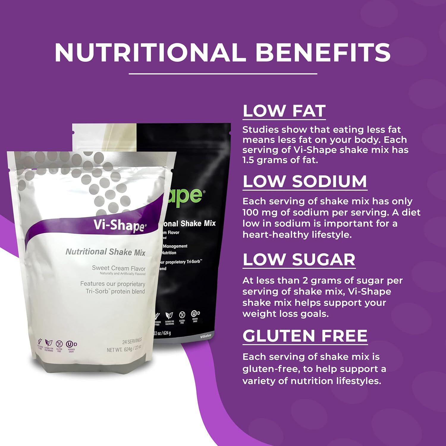 Vi Shape Original Nutritional Shake Mix Sweet Cream Flavor TriSorb Protein Blend