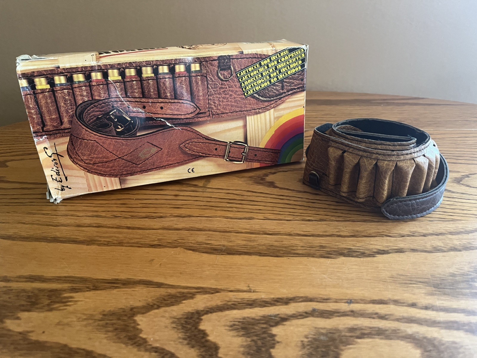 Vintage Edison Monte Carlo Doppietta Shot Gun Shell Belt Original Box Made Italy