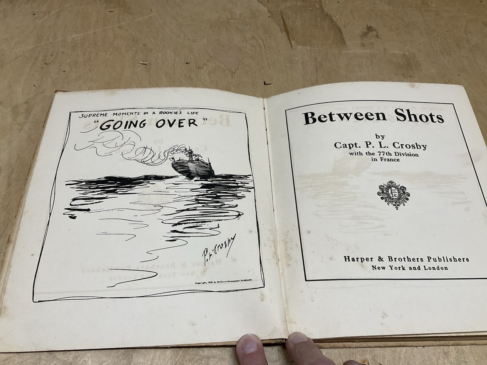Between Shots By Capt. PL Crosby WWI ERa Parody Comic bk-p16