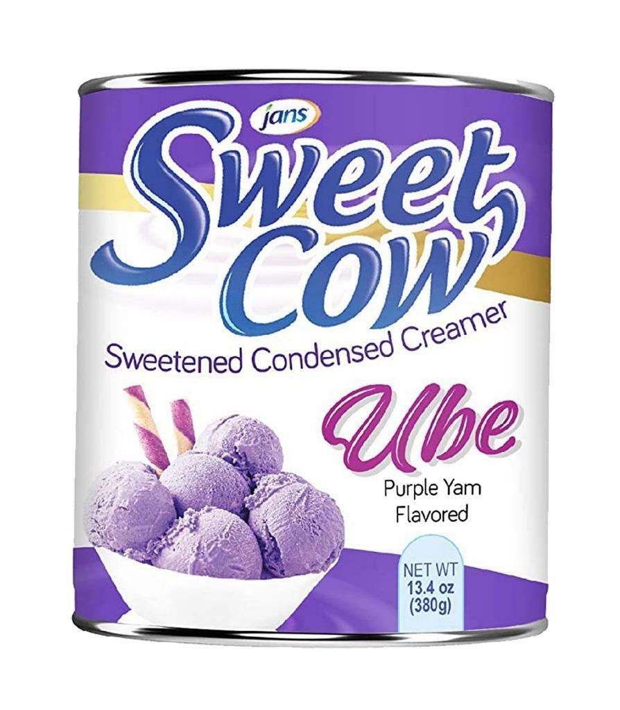 Jans Sweet Cow Ube Purple Yam Sweetened Condensed Milk Creamer 13.4 Oz 2-Pack