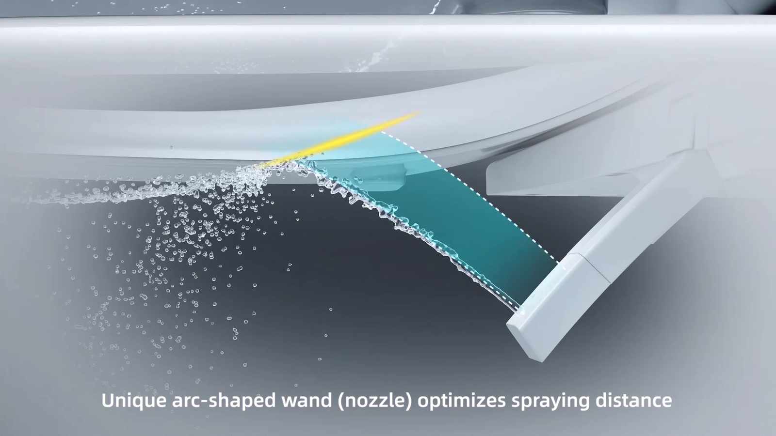 Smart Toilet Seat Electric Bidet Elongated Auto Deodorization Heated Nightlight