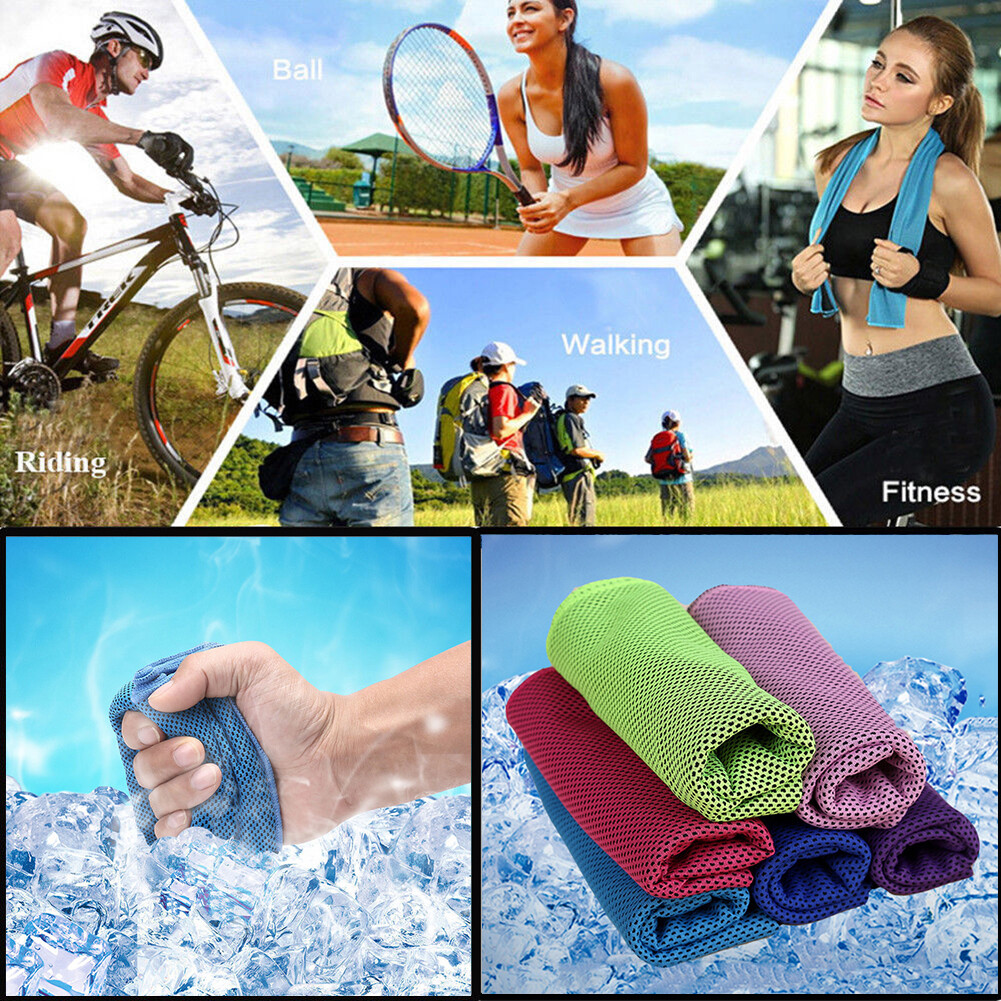 Instant Cooling Towel Ice Towel Neck Wrap For Sports Running Jogging Gym Chilly