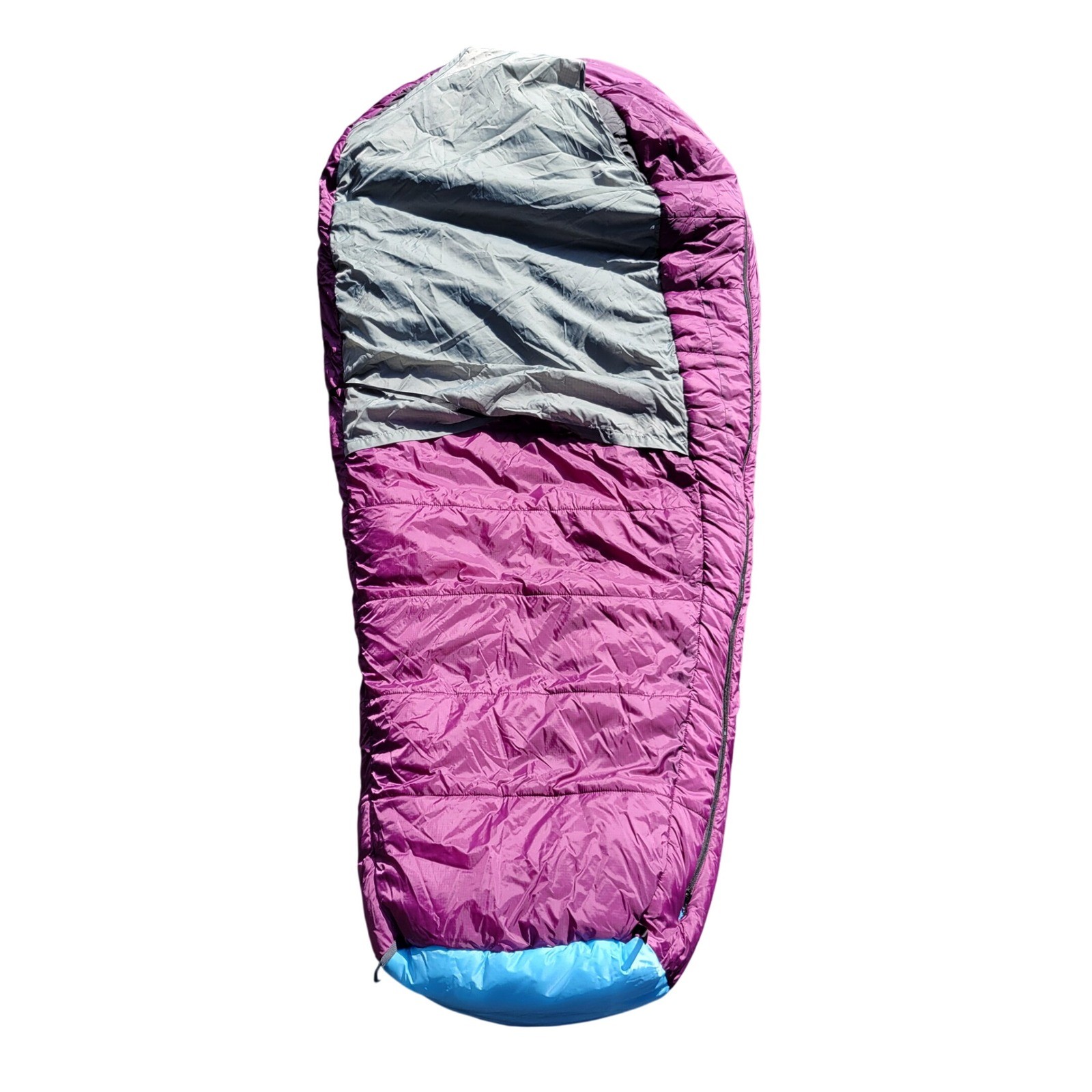Big Agnes Lily 15 Teen Girls' Mummy Sleeping Bag Blue Purple 15 Degree Synthetic