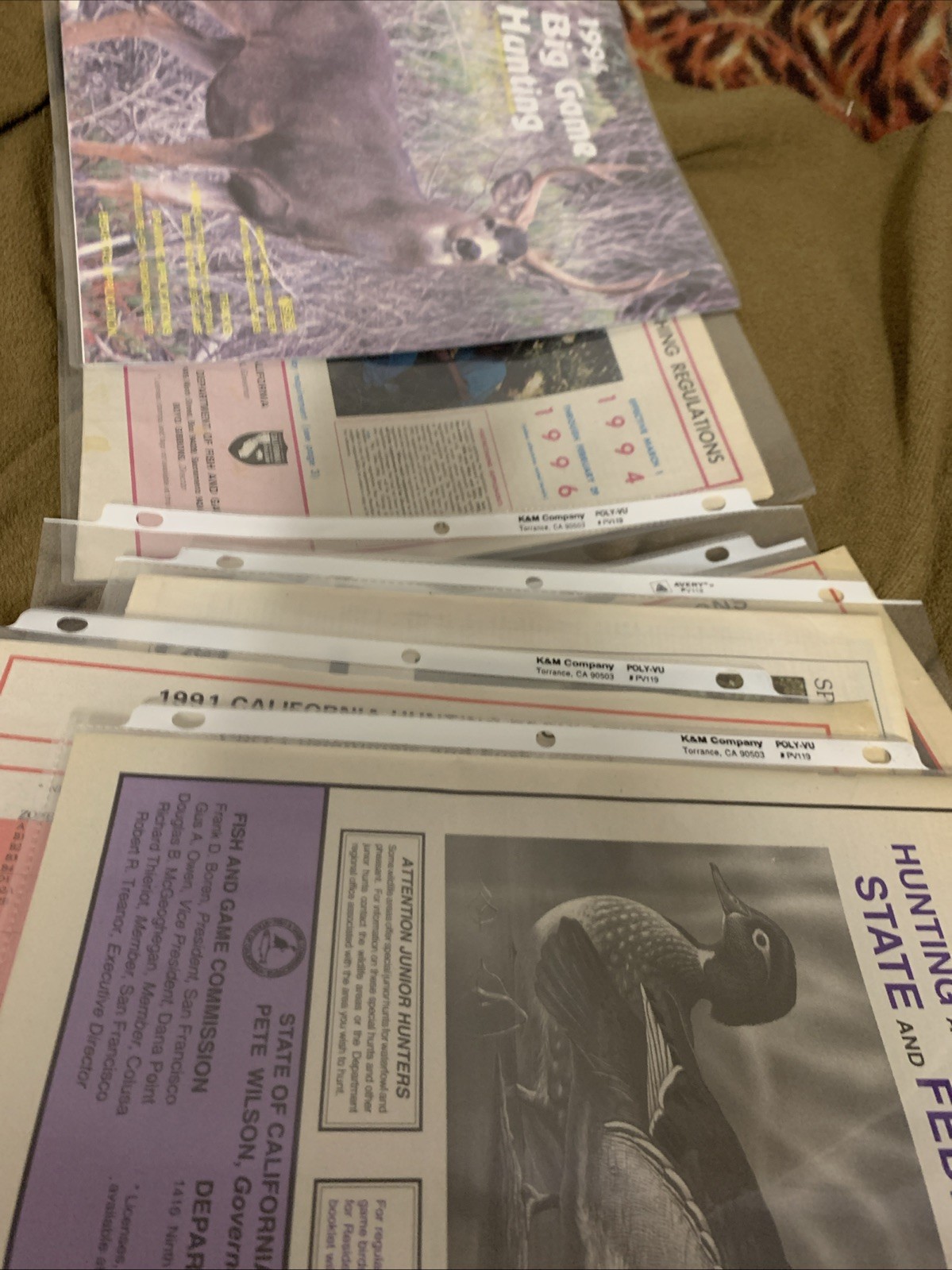 Lot Of 29 California Regulations Pamphlets 1952 1994 Vintage Hunting Fishing