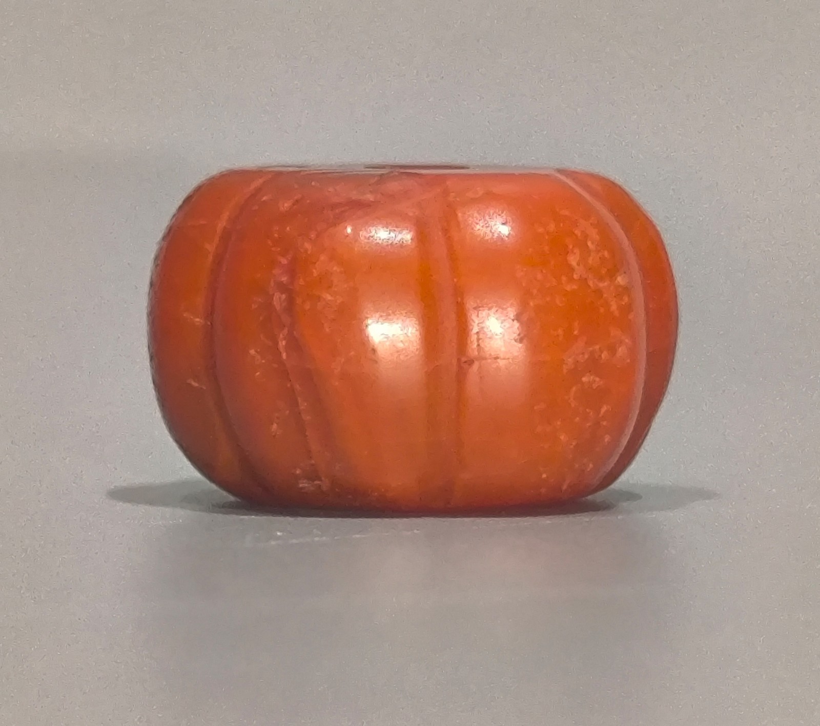 Tibet Vintage Old Noble Buddhist Jewelry Gem Nanhong Red Agage Melon Bead Amulet