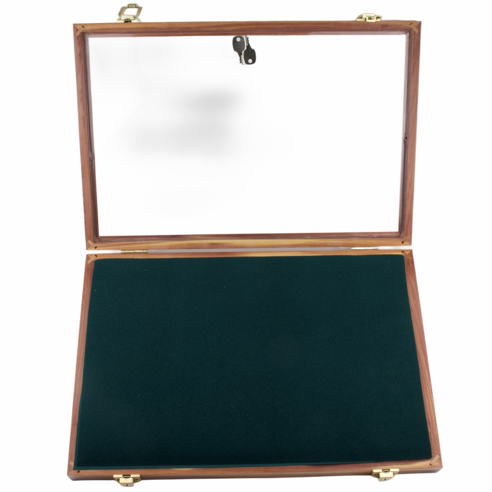 Cedar Wood Storage Countertop Display Case for Knives Coins Arrowheads