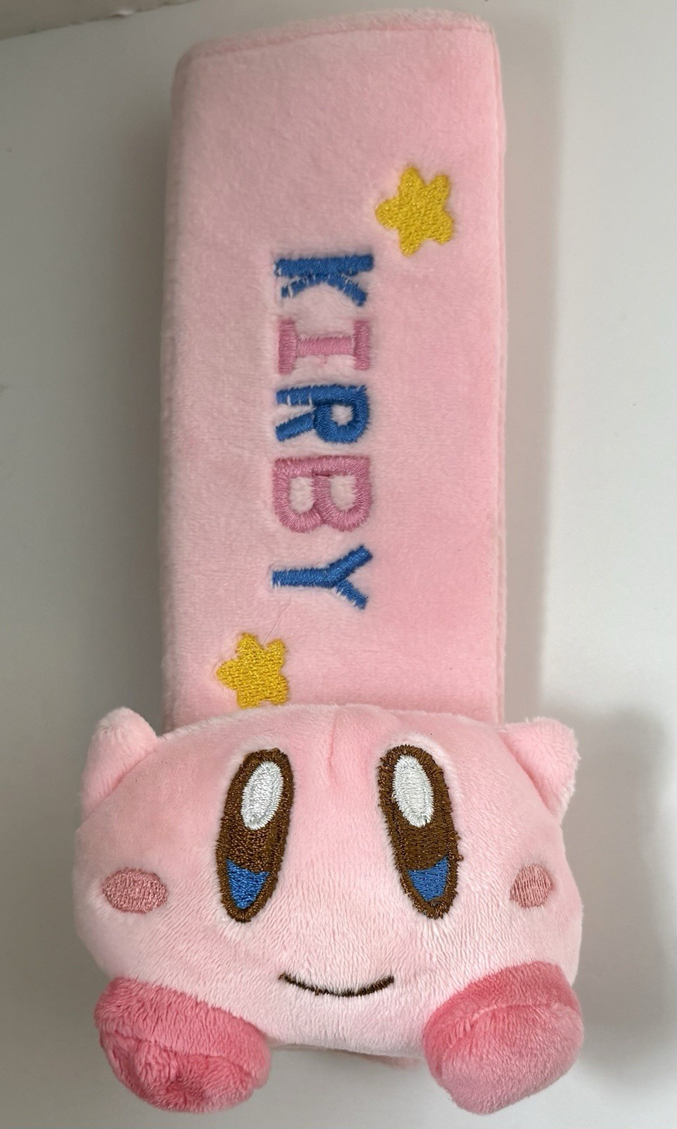 Nintendo KIRBY Plush Car Seat Belt Shoulder Cover 7 inches long 3 inches wide