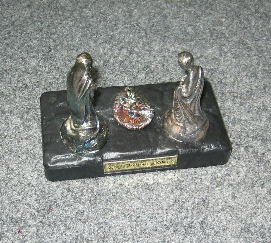 The Nativity Christmas Display Trinity Broadcasting Network TBN Metal Figures
