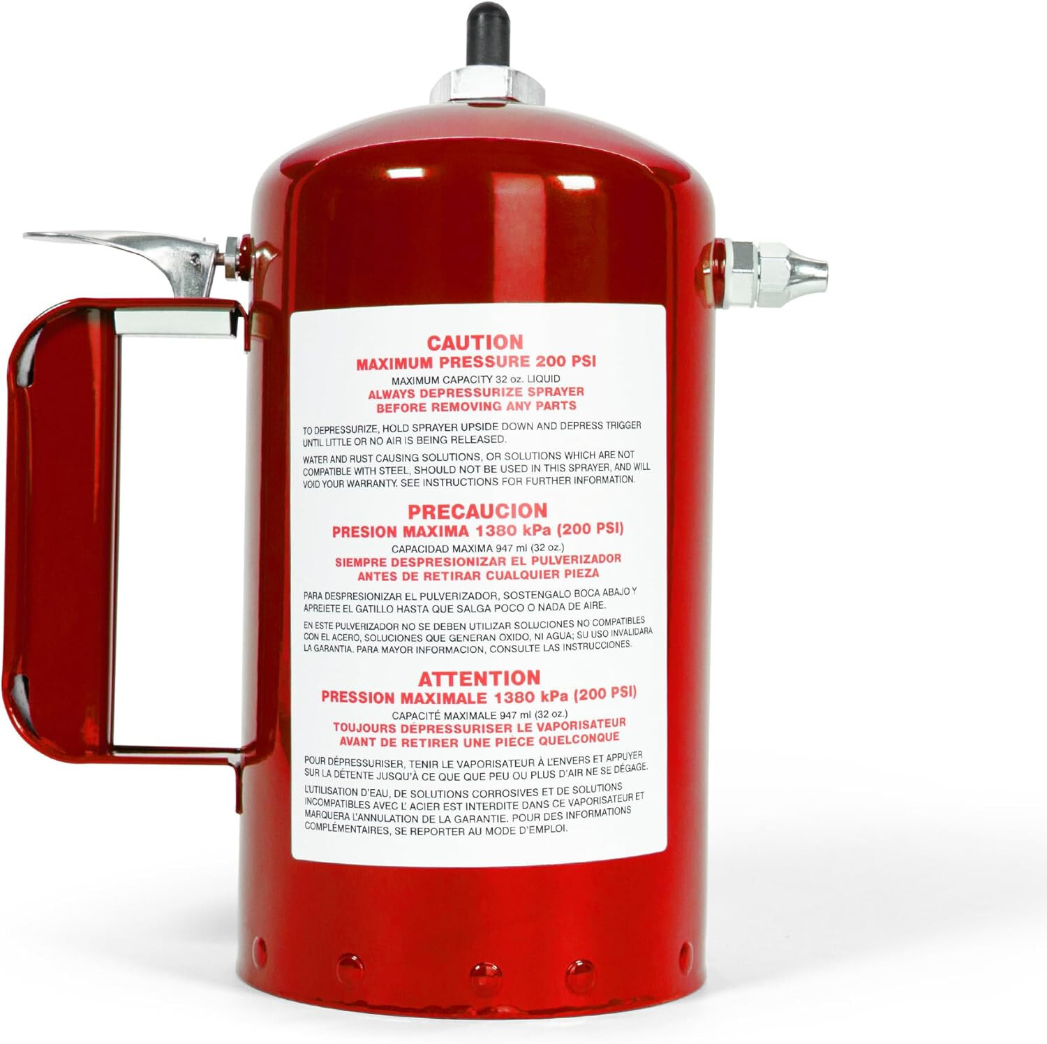 Sure Shot A1000R 1 Quart Enameled Steel Sprayer, Red