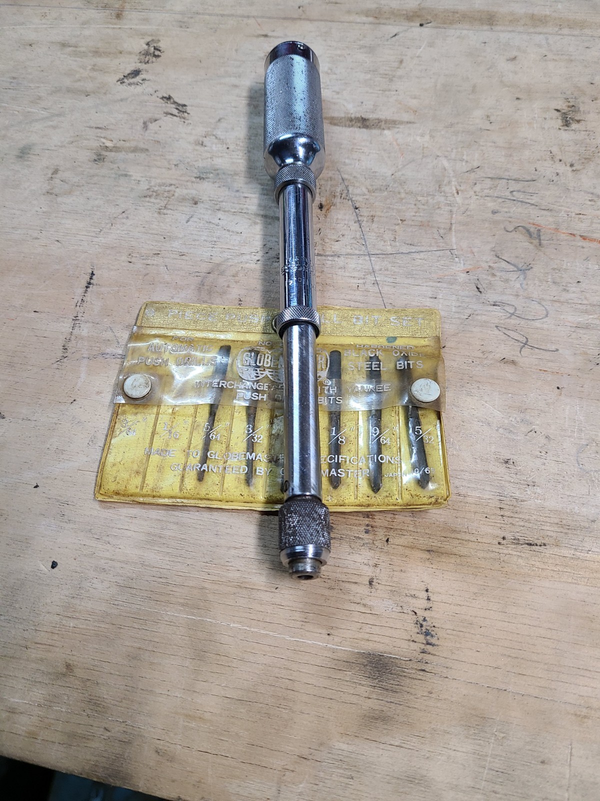 North Bros YANKEE No. 41 Push Drill w/ Bits Some NOS USA Stanley Vintage