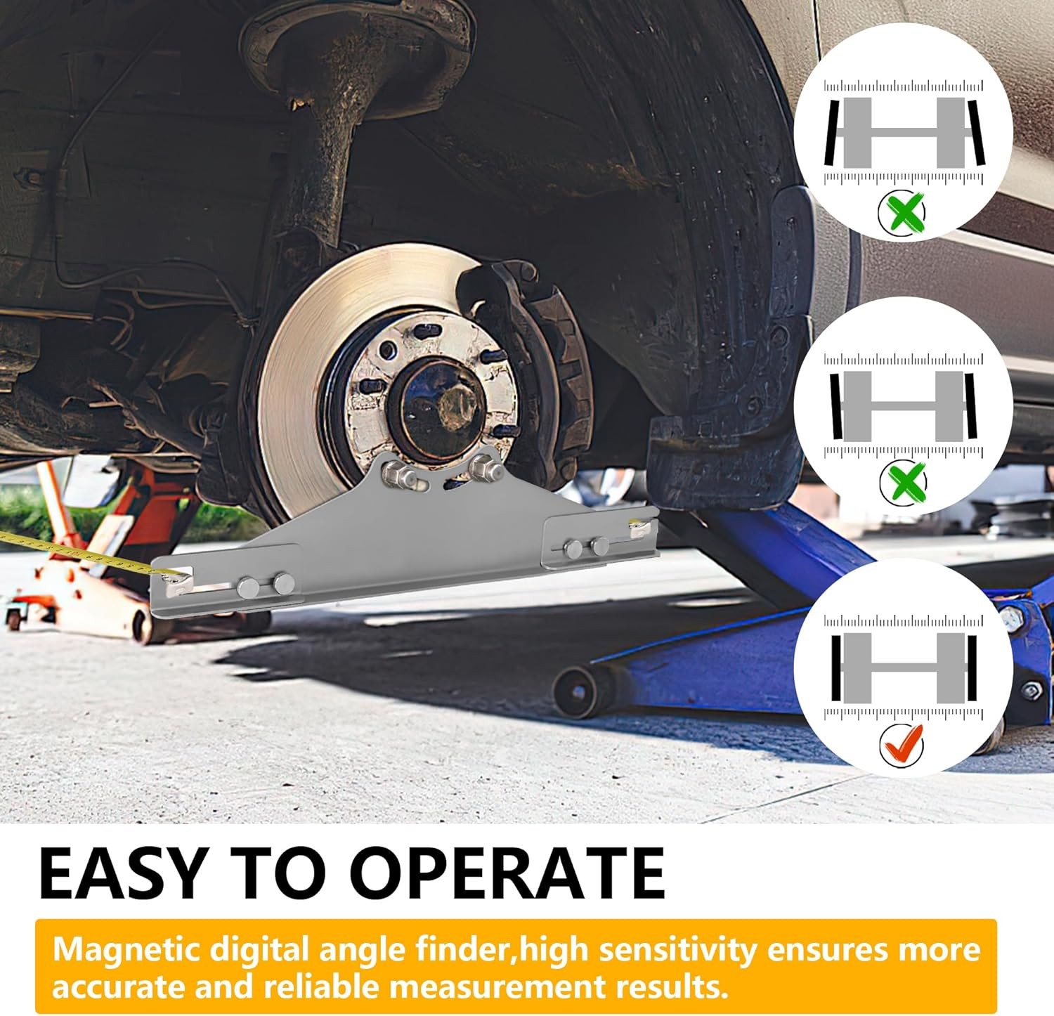 2PCS Toe Alignment Tool Toe Plates Wheel Alignment Tool with 2 Tape Measures NEW