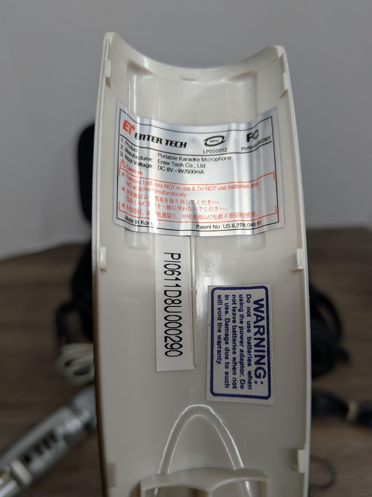 WOW! Magic Sing ED-8000 2005 Tagalog Karaoke Mic in Case with Cables - Tested