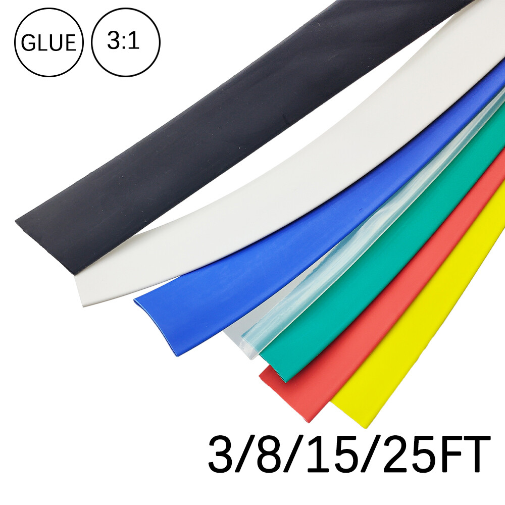 3:1 Heat Shrink Tubing Tube Glue Waterproof Dual Wall Wires Wrap (LARGE SIZES)