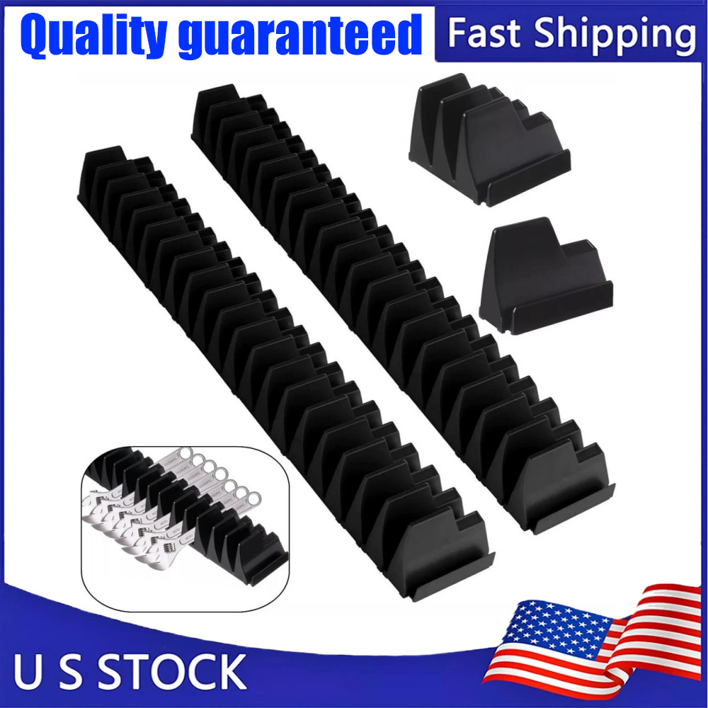 Magnetic Modular Wrench Organizer Compact Tool Storage Slots hold Tools 46PC