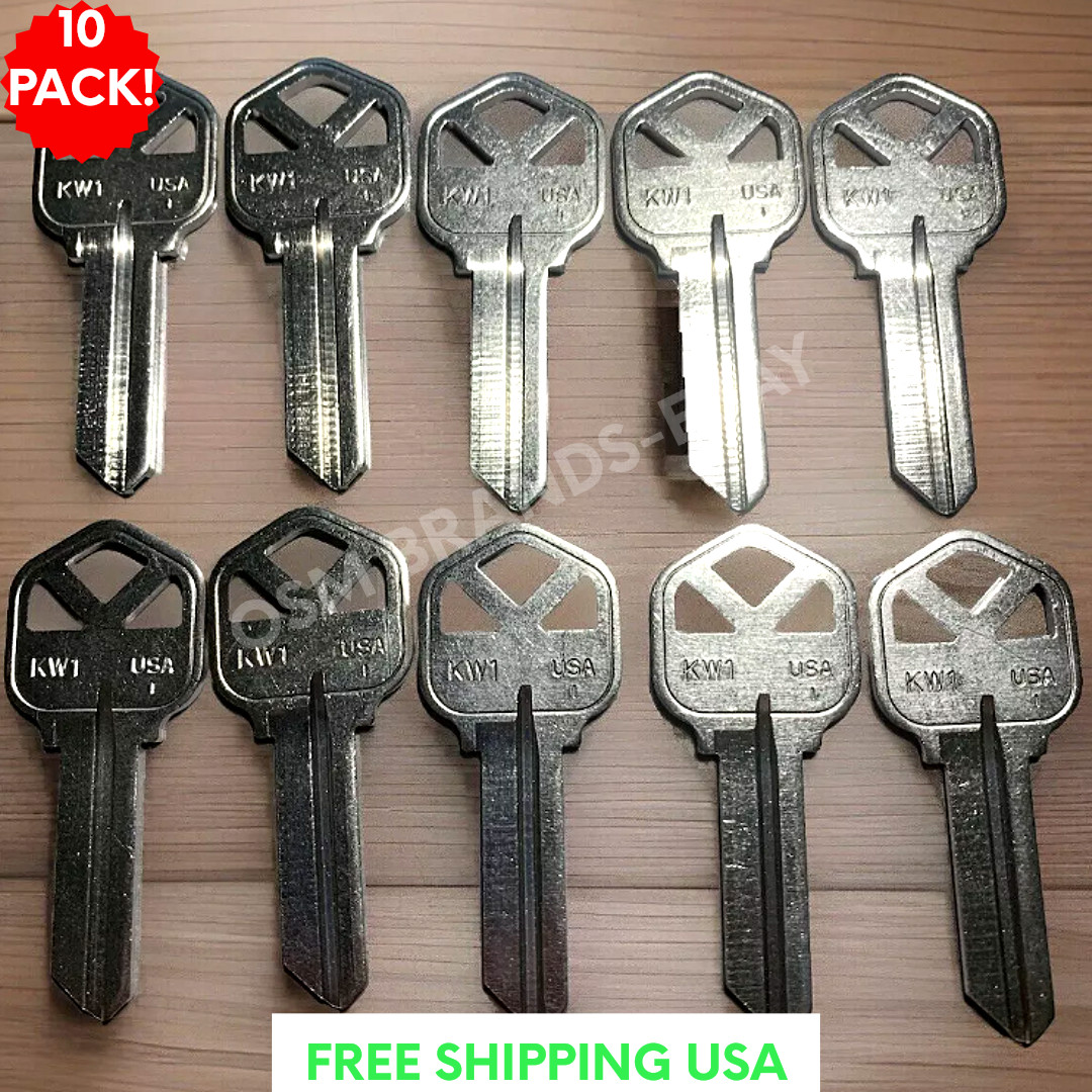KWIKSET KW-1 House Key Blanks Nickel 10 PACK Maintenance RE Agency-Apartments