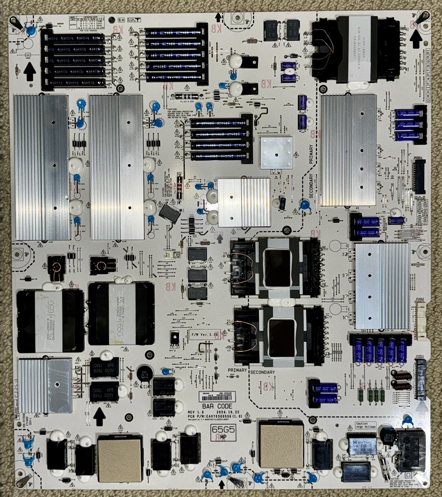 LG, G5, 65” power supply board tv