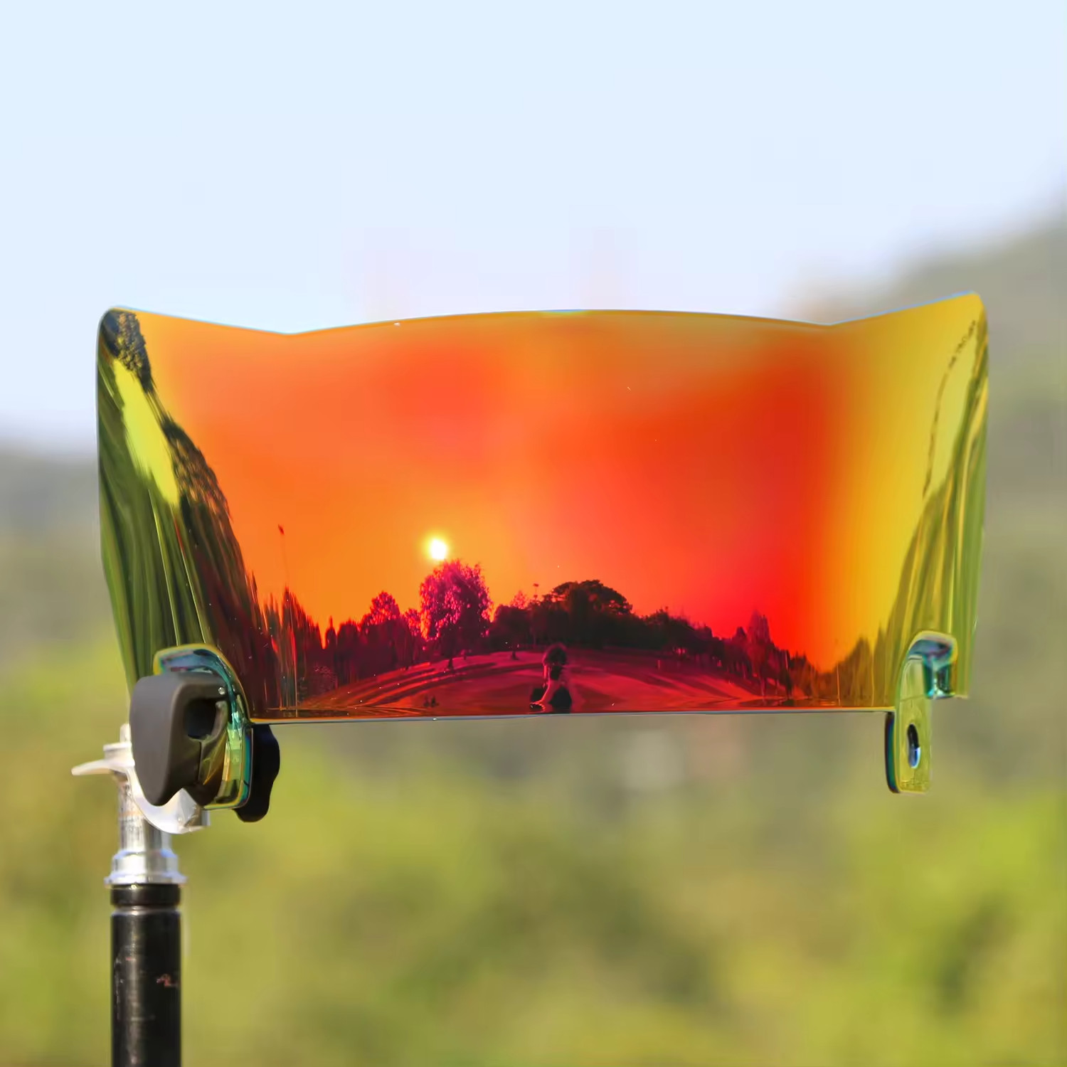 REVO INFERNO RED SPEED FLEX & SCHUTT F7 Full Size Football Oculus Visor W/Clips