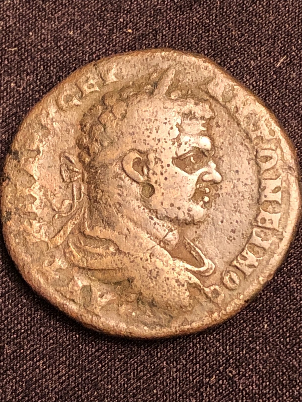 caracalla ae 29 bronze ad198-217 17.78 Grams Thrace Pautalia , Rev Standing